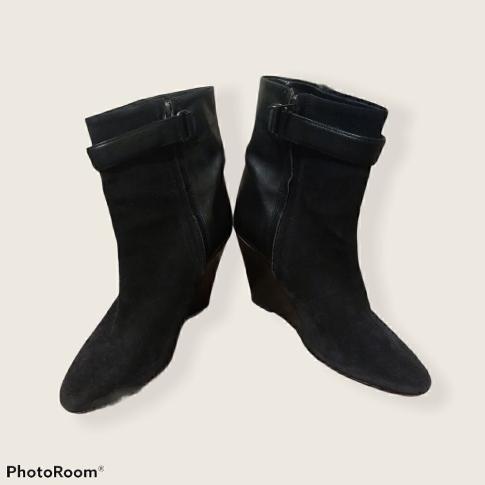 Isabel Marant Suede with Leather Trim Wedg…